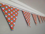 Rainbows fabric bunting