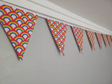 Rainbows fabric bunting