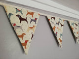 Dogs fabric bunting - approx 2.5 metres