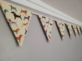 Dogs fabric bunting - approx 2.5 metres