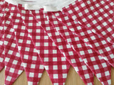 Pink checked fabric bunting- approx 2 metres.