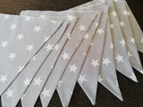 Grey and white stars bunting