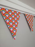 Rainbows fabric bunting
