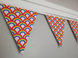 Rainbows fabric bunting