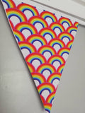 Rainbows fabric bunting