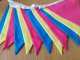 Pink, yellow and blue fabric bunting - Party, LGBTQ, Pride