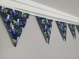 Tropical Toucan fabric bunting, 10 flags, approx 2.5 metres - party decorations - online party - background props