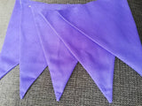 Colourful Orange fabric bunting - 2 or 3 metres - homemade polycotton flags in your choice of colour