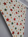 Festive stars fabric bunting - approx 2.5 metres