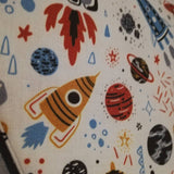 Space rocket fabric bunting, Blast Off! - playroom accessories - children's wall hanging - classroom decor