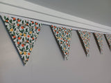 Oranges and lemons fabric bunting,  Tuscan decor