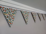 Oranges and lemons fabric bunting,  Tuscan decor