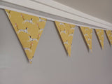 Dalmatian party fabric bunting, 10 flags, approx 2.5 metres