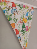 Easter bunting banner - Gonks and Easter Eggs design, 10 flags approx 2.5 metres