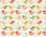 Bird fabric bunting, in a mix of Grey's, yellows and blues. 10 flags, approx 2.5 metres