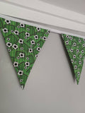 Football and goal fabric bunting, approx 2.5 metres
