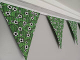 Football and goal fabric bunting, approx 2.5 metres