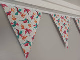 Dragons fabric bunting, pink, blue and green Dragons,  nursery decor, playroom banner