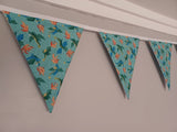 Dragons fabric bunting, pink, blue and green Dragons,  nursery decor, playroom banner
