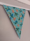 Dragons fabric bunting, pink, blue and green Dragons,  nursery decor, playroom banner