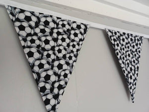 Football fabric bunting, approx 2.5 metres