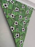 Football and goal fabric bunting, approx 2.5 metres