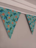 Dragons fabric bunting, pink, blue and green Dragons,  nursery decor, playroom banner