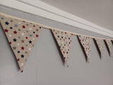 Stars bunting decoration, approx 2.5 metres