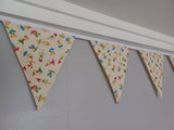 Ballerina fabric bunting, on a cream background, approx 2.5 metres